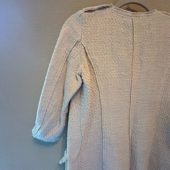 Zara Basic | Size M Tweed Knit Shacket Cream Minimalist Textured - Picture 8 of 9